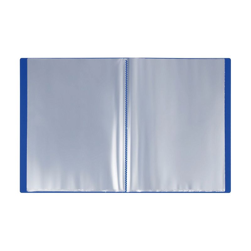 Папка с 20 вкладышами СТАММ А4, 14мм, 500мкм, пластик, синяя 