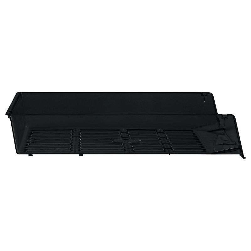 Лоток для бумаг горизонтальный СТАММ "Респект", сетчатый, тонированный черный