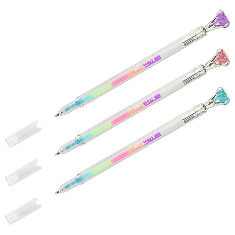 Ручка гелевая MESHU "Diamonds" , радужная, 0,7мм 