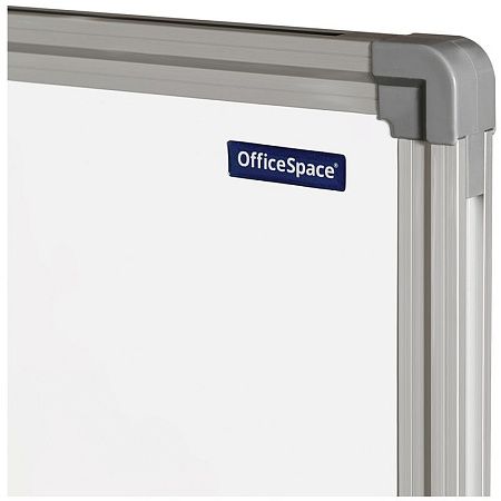 Доска магнитно-маркерная OfficeSpace, 90*60см, двустронняя, поворотная, мобильная, алюминиевый профиль