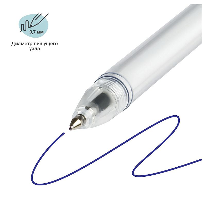 Ручка шариковая MESHU "Cat" синяя, 0,7мм, корпус ассорти, с топпером 