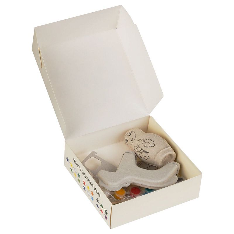 Набор для росписи ТРИ СОВЫ "Матрешка с лошадкой", с красками и кистью