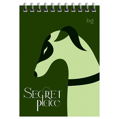 Блокнот А6 60л. на гребне BG "Secret place"