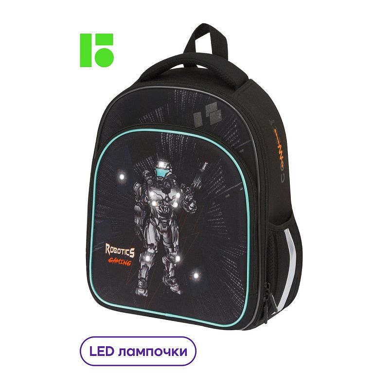 Ранец Berlingo Expert Plus "Robotics gaming" 38*29*15см, 2 отделения, 2 кармана, анатомическая спинка 