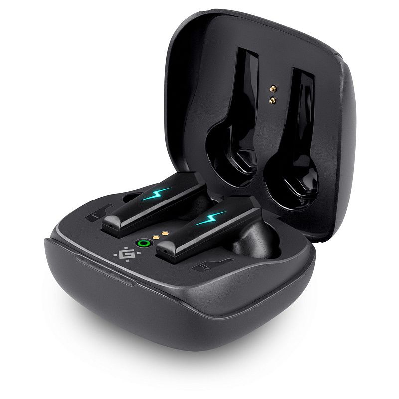 Наушники с микрофоном беспроводные Defender CyberDots 280, Bluetooth, разъем Type-C, черный