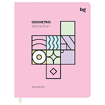 Дневник 1-11 кл. 48л. (Лайт) BG "Geometry. Pink", иск. кожа, выборочный лак, печать, ляссе