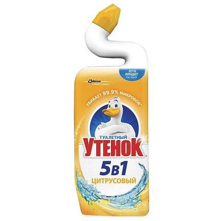 Средство для уборки туалета 500 мл, ТУАЛЕТНЫЙ УТЕНОК "Цитрусовый" 