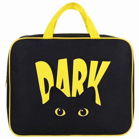 Папка на молнии с ручками BRAUBERG А4, 1 отделение, полиэстер, 80мм, Dark cat, 272178 