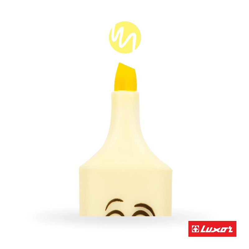 Текстовыделители Luxor "Eyeliter Pastel" пастельный желтый, 1-4,5мм 