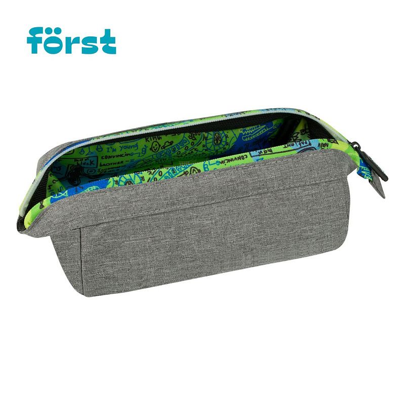 Пенал мягкий 1 отделение, 200*130*80 Först "Graffiti", полиэстер 