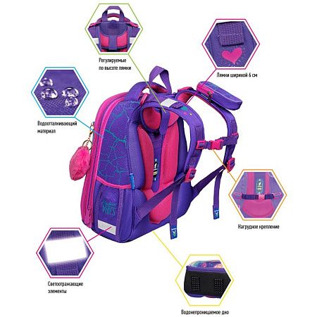 Ранец Berlingo Expert "Radiant Vibes" 37*28*16см, 2 отделения, 2 кармана, анатомическая спинка 