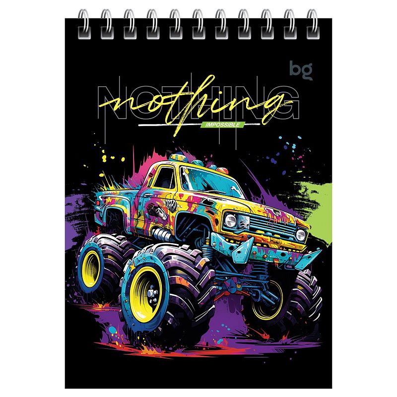 Блокнот А6 60л. на гребне BG "Bright cars"