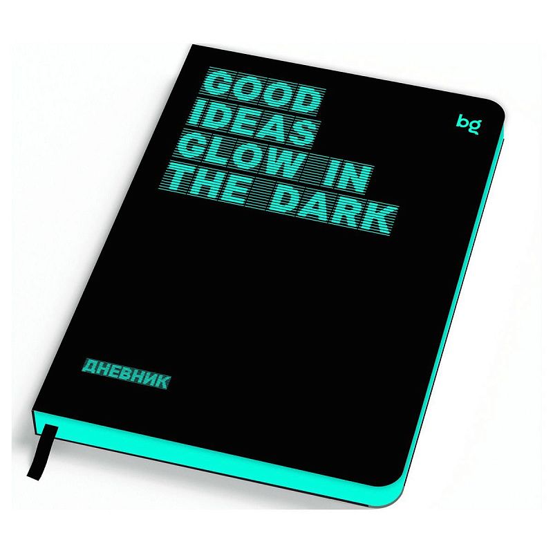Дневник 1-11 кл. 48л. (Лайт) BG "Turquoise neon", иск. кожа, неоновая печать, цветн. срез, ляссе