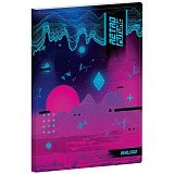 Папка на 2 кольцах Berlingo "Retro Future", 24мм, 600мкм, с рисунком, D-кольца, с внутр. карманом