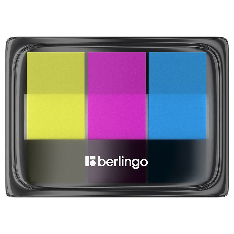 Флажки-закладки Berlingo, 45*20мм, 20л*3 неоновых цвета, в диспенсере
