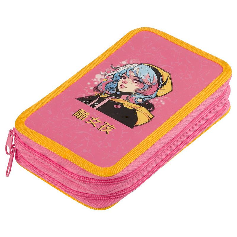 Пенал 2 отделения, 190*110 ArtSpace "Kawaii", ламинированный картон 