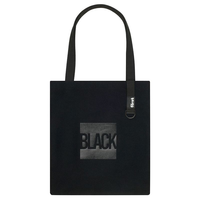 УЦЕНКА - Сумка-шоппер Först "Total black" 40*35см, 1 отделение, мужская/женская (осн 368279)