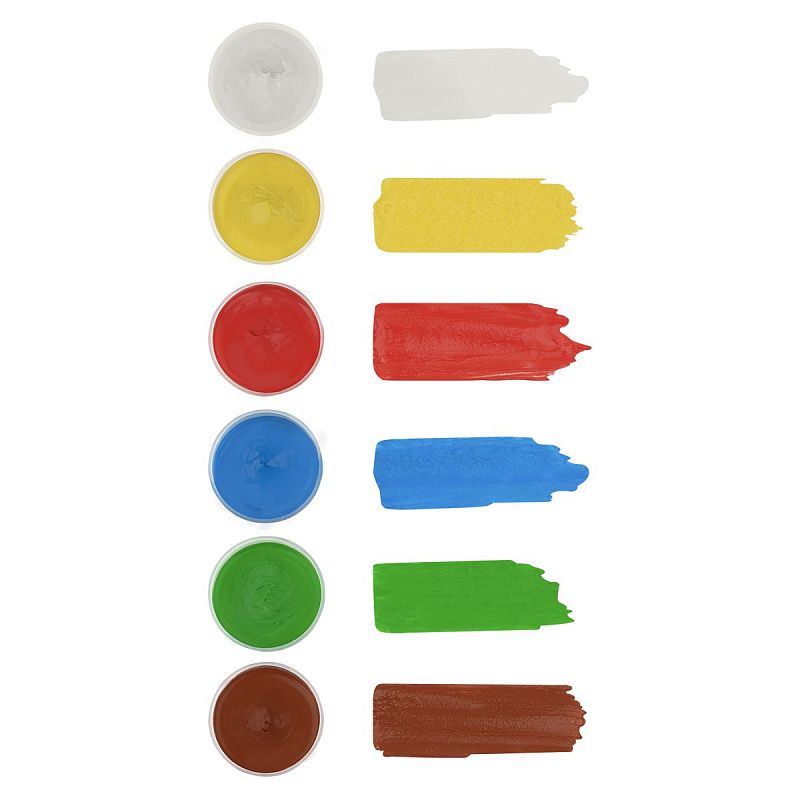 Краски пальчиковые JOVI, 06 цветов, 750г, картон