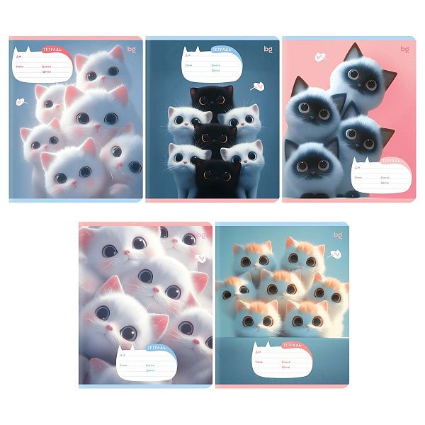 Тетрадь 18л., А5, линия BG "Кошачьи глазки"