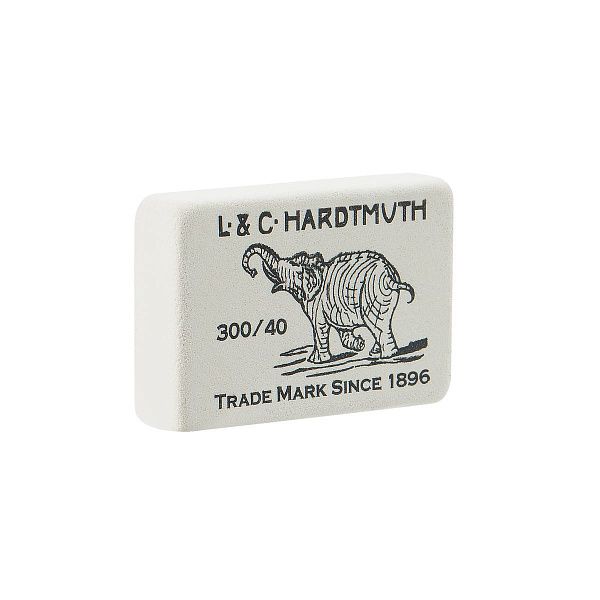 Ластик Koh-I-Noor "Elephant" 300/60, прямоугольный, натуральный каучук, 31*21*8мм, ч/б