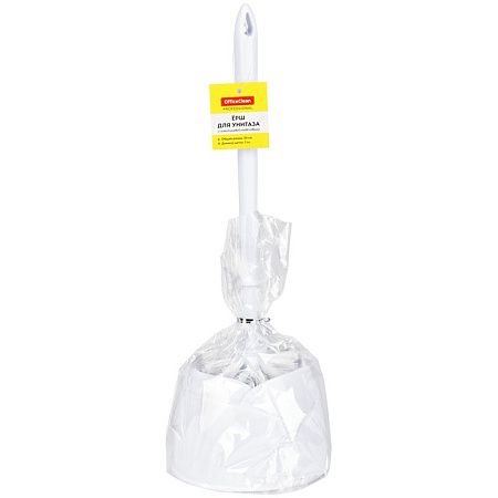 Ерш для унитаза OfficeClean, с подставкой, пластик, белый