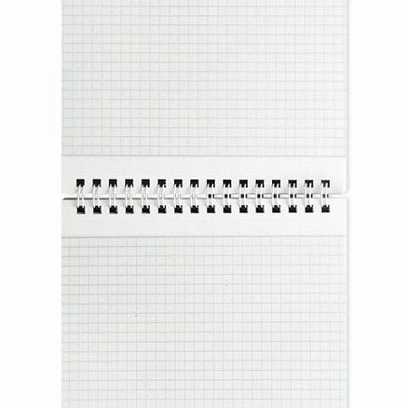 Блокнот А5 (146х206 мм), 60 л., гребень, картон, жесткая подложка, клетка, BRAUBERG, "Black", 114365