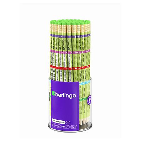 Карандаш ч/г Berlingo "Таблица умножения" HB, c ластиком, заточен. 