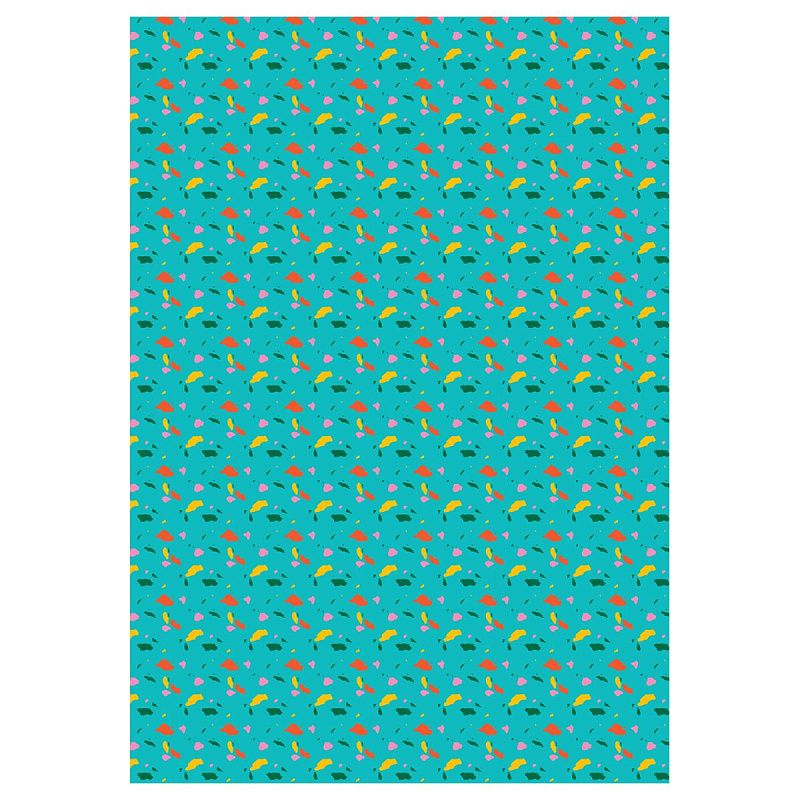 Упаковочная бумага глянц. 70*100см, MESHU "Terrazzo", 80 г/м2, ассорти, 5 дизайнов