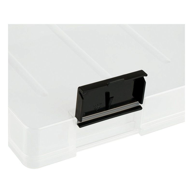 Папка для документов СТАММ А4, 235*310*40мм, пластик., прозрачная, черные защелки 