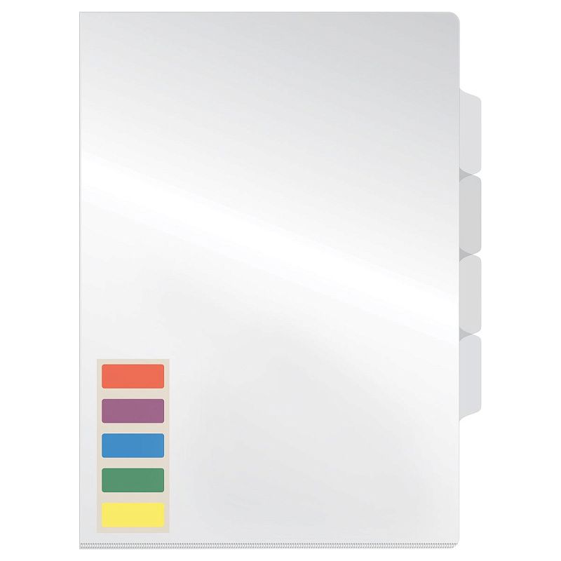 Папка-уголок СТАММ А4, 150мкм, 3 отделения, ассорти 