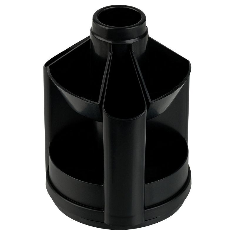 Настольный органайзер OfficeSpace "Минидеск", 11 предметов, вращающийся, черный