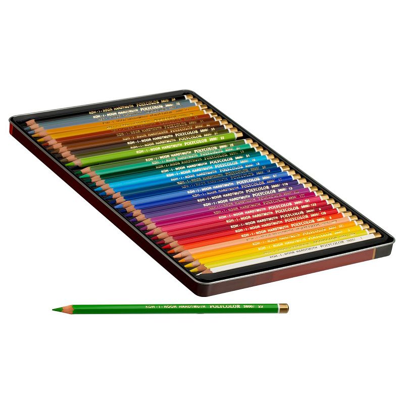 Карандаши цветные художественные Koh-I-Noor "Polycolor", 36цв., заточен., метал. пенал