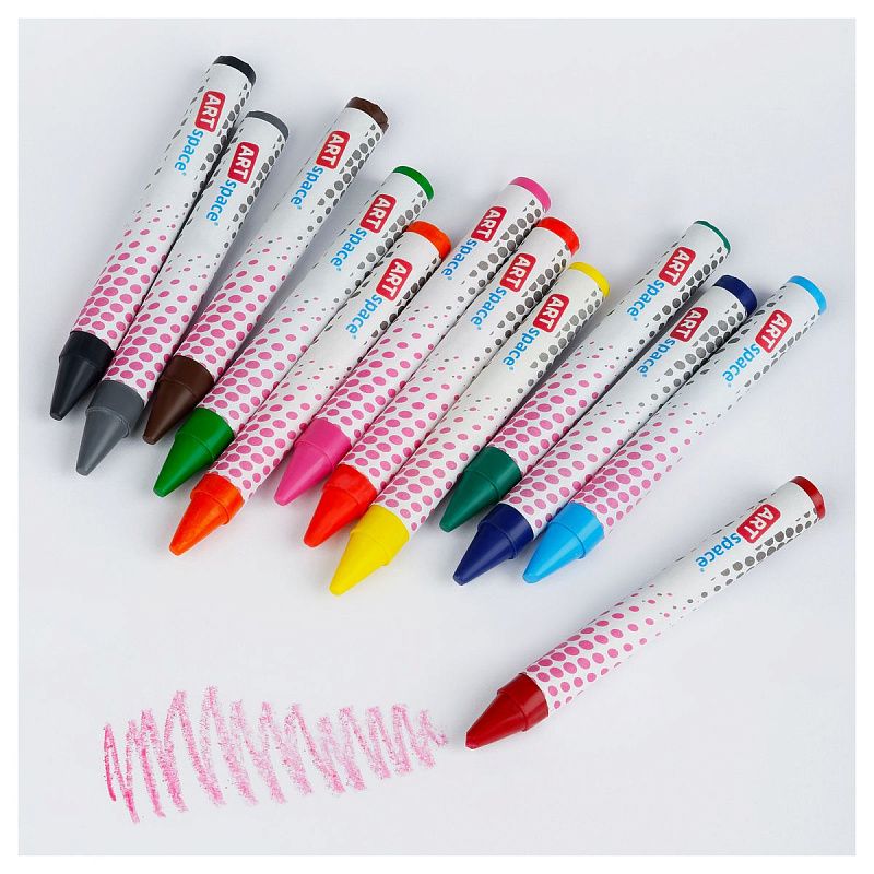 Набор для рисования ArtSpace 58 предм. подарочный бокс. 10цв скетч-маркер., 10цв каранд., 12цв флом., 12цв пастелей, 12цв воск.мелки., блокн., точилка