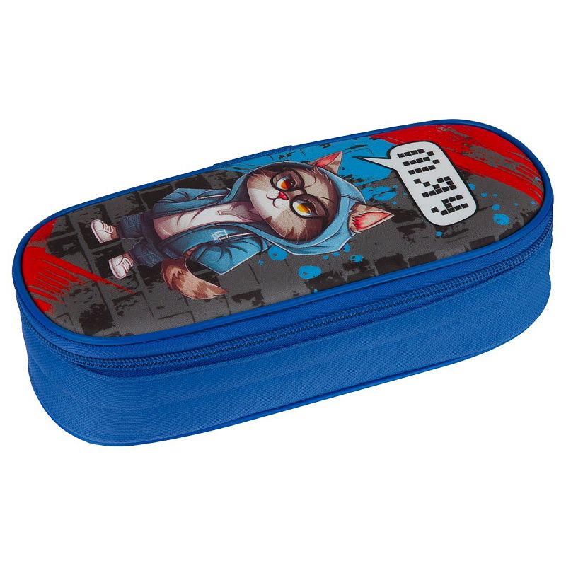 Пенал корпусный 1 отделение, 220*95*50 Мульти-Пульти "Мяу", полиэстер 