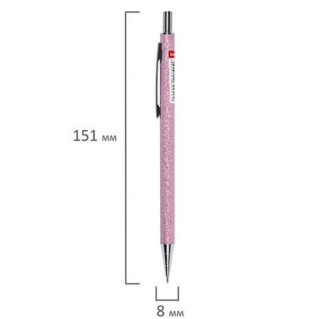 Карандаш механический 0,5 мм, HB, BRAUBERG "ROSE PINK", металлический корпус, 181979 