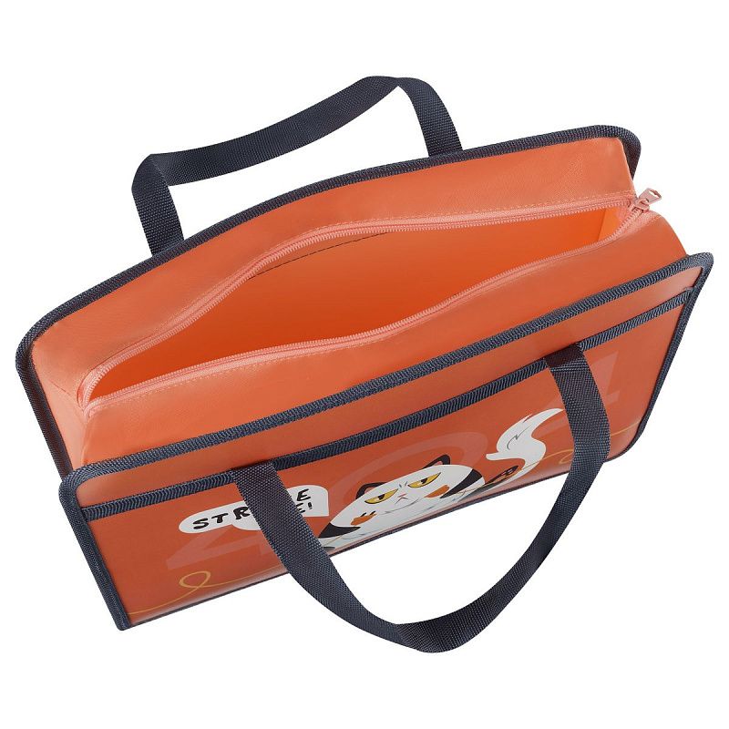 Папка с ручками А4 ArtSpace "404", пластик, на молнии, 75мм 