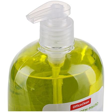 Мыло-крем жидкое OfficeClean "Нежное", антибактериальное, с маслом оливы, с дозатором, 500мл 