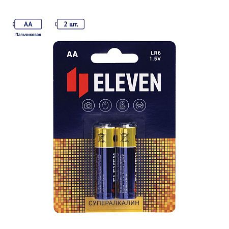 Батарейка Eleven SUPER AA (LR6) алкалиновая, BC2