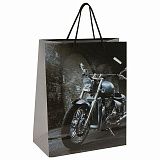 Пакет подарочный 26x12,7x32,4 см, ЗОЛОТАЯ СКАЗКА "Мотоцикл", ламинированный, 606589