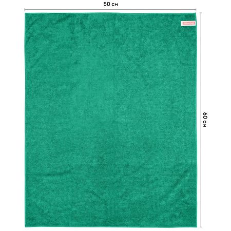 Тряпка для мытья пола OfficeClean "Премиум", зеленая, микрофибра, 50*60см, индивид. упаковка