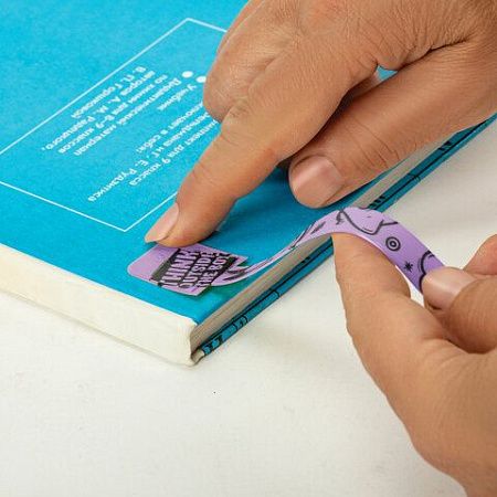 Закладки для книг с принтом САМОКЛЕЯЩИЕСЯ, КОМПЛЕКТ 6 шт., Чудики/лаванда, ДПС, 2921-131.Р4/6 