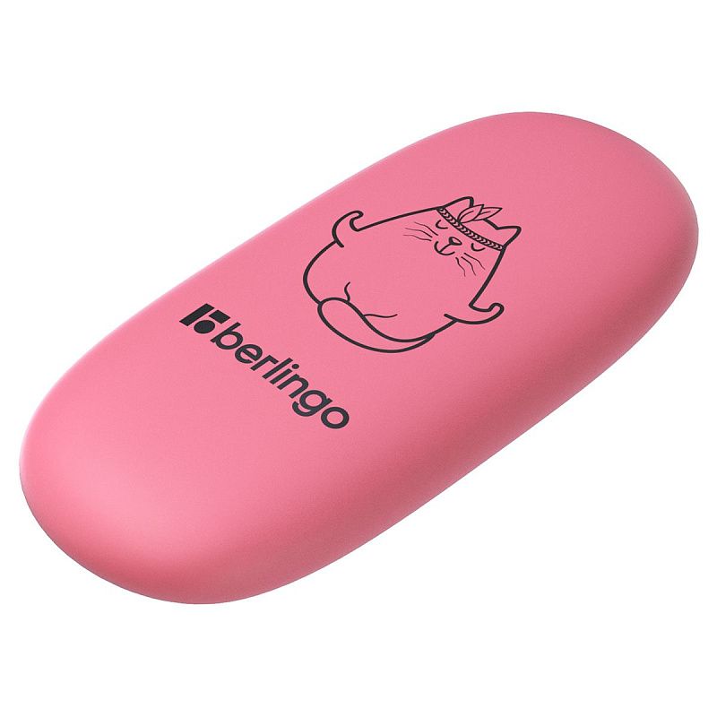 Ластик Berlingo "Lazy Cats", овальный, термопластичная резина, 49*23*9мм 