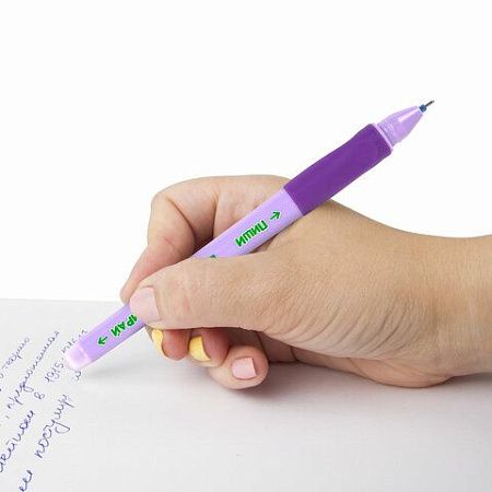 Ручка стираемая гелевая с эргономичным грипом BRAUBERG KIDS "RESTART COLOR", СИНЯЯ, игольчатый пишущий узел 0,5 мм, линия 0,35 мм, 144097 