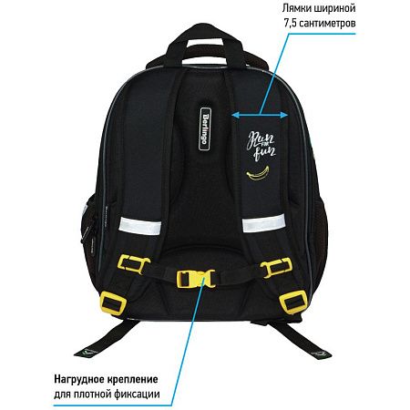 Ранец Berlingo Expert Light облегченный "Run for fun" 38*28*15см, 3 отделения, 2 кармана, анатомическая спинка 