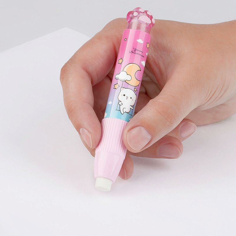 Ластик MESHU "Meow", 115*18*18мм, термопластичная резина, пластиковый футляр, пакет, европодвес 