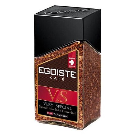 Кофе растворимый EGOISTE "V.S", сублимированный, 100 г, стеклянная банка, EG10009007