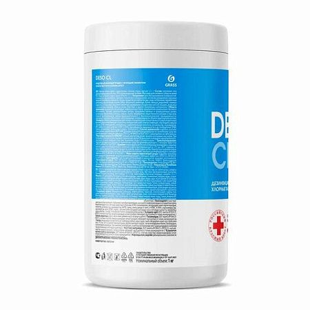 Средство дезинфицирующее Таблетки хлорные 300 шт., 1 кг, банка, GRASS DESO CL, 125667 