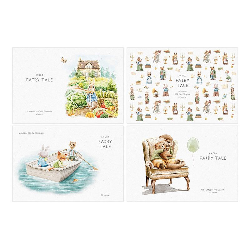 Альбом для рисования 32л., А4, на скрепке BG "Fairy tale"