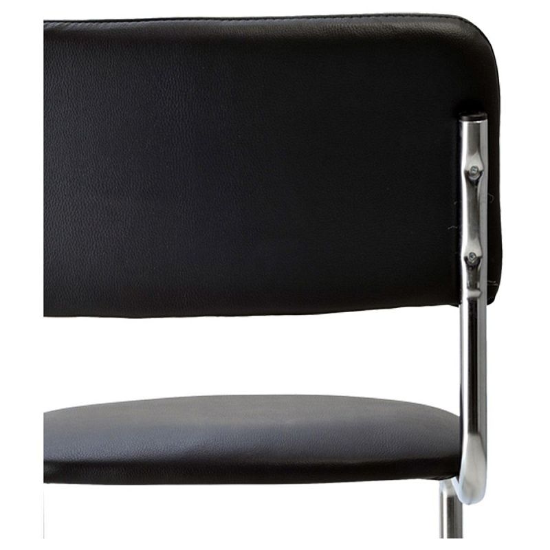 УЦЕНКА-Стул Helmi HL-F07 "Sylwia", каркас металл хром, экокожа, черный, BOX4