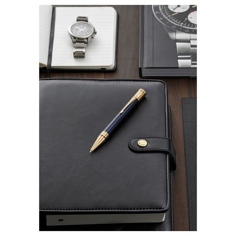 Ручка шариковая Parker "Duofold Prestige Blue Chevron GT" черная, 1,0мм, подарочная упаковка 